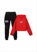 Supervision Classic Fleece Tracksuit (Red & Black)