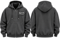 Super Vision Zip Hoodie - Charcoal Black | Premium Streetwear